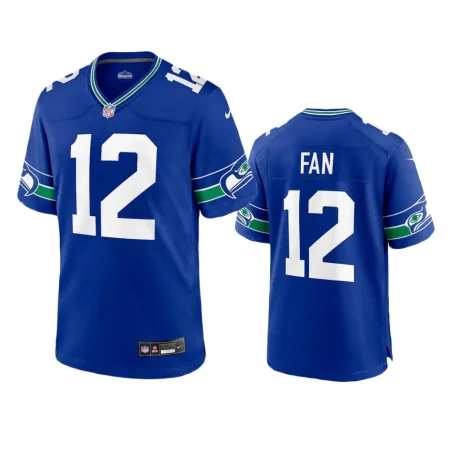 Seattle Seahawks 12th Fan Royal Throwback Game Jersey