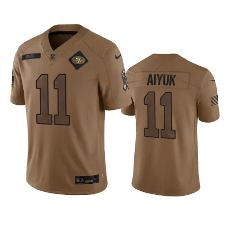 San Francisco 49ers Brandon Aiyuk Brown 2023 Salute To Service Jersey