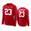 49ers christian mccaffrey scarlet super bowl lviii long sleeve t shirt
