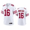 Joe Montana San Francisco 49ers White Game Jersey 3 49ers joe montana 2022 23 game white jersey