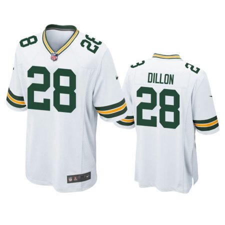 Green Bay Packers A.J. Dillon White Game Jersey