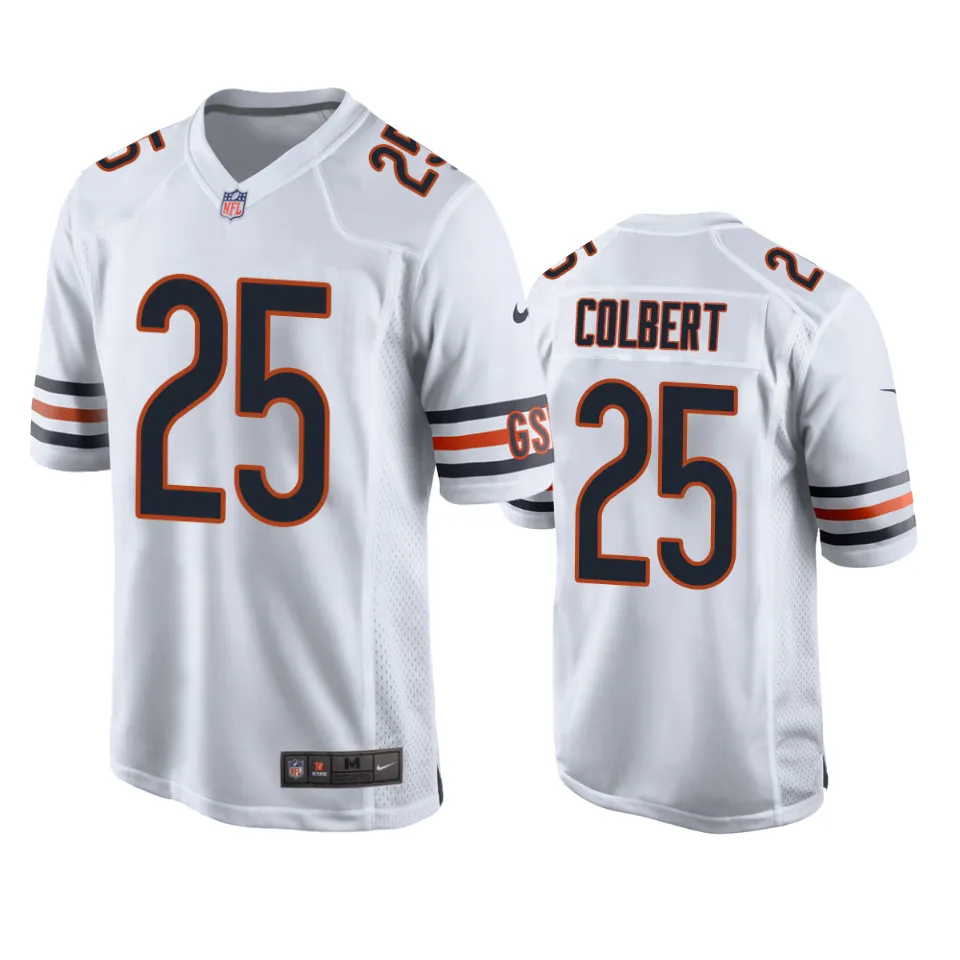 Chicago Bears Adrian Colbert White Game Jersey 1 adrian colbert bears white game jersey
