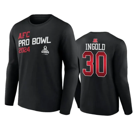 AFC Alec Ingold Black 2024 NFL Pro Bowl Long Sleeve T-Shirt