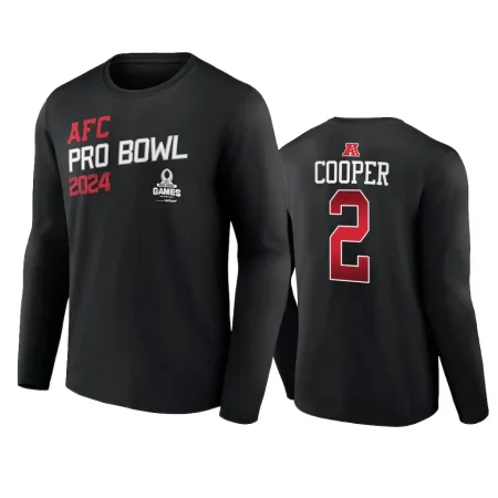 AFC Amari Cooper Black 2024 NFL Pro Bowl Long Sleeve T-Shirt