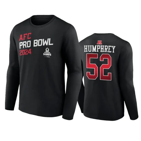 AFC Creed Humphrey Black 2024 NFL Pro Bowl Long Sleeve T-Shirt