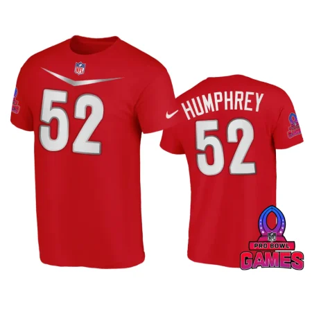 AFC Creed Humphrey Red 2024 Pro Bowl Games Name Number T-Shirt