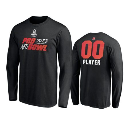 AFC Custom Black 2023 Pro Bowl Long Sleeve T-Shirt