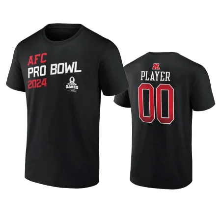 AFC Custom Black 2024 NFL Pro Bowl T-Shirt