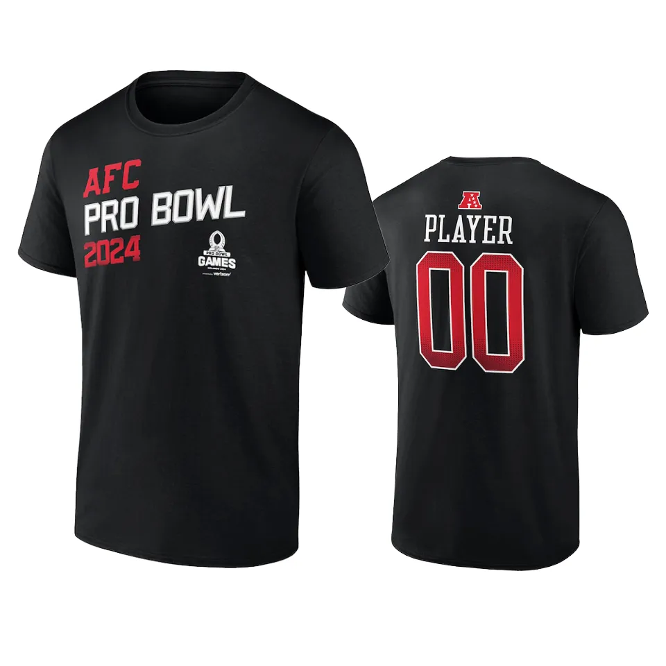 AFC Custom Black 2024 NFL Pro Bowl T-Shirt 1 afc custom black 2024 nfl pro bowl t shirt