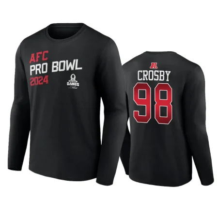 AFC Maxx Crosby Black 2024 NFL Pro Bowl Long Sleeve T-Shirt