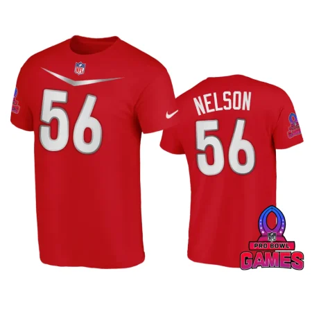 AFC Quenton Nelson Red 2024 Pro Bowl Games Name Number T-Shirt