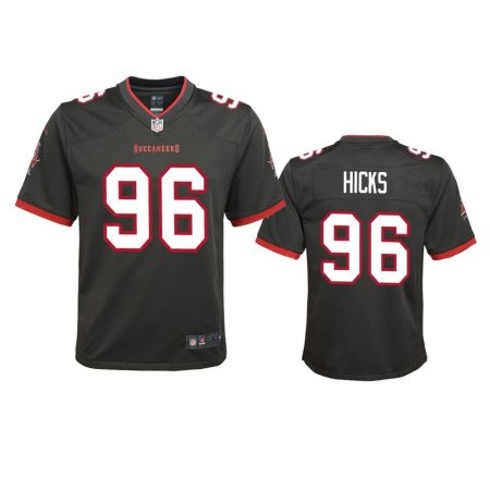 Youth Buccaneers Akiem Hicks Pewter Alternate Game Jersey