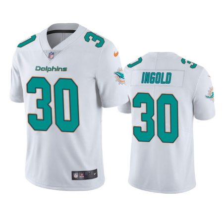 Miami Dolphins Alec Ingold White Vapor Limited Jersey