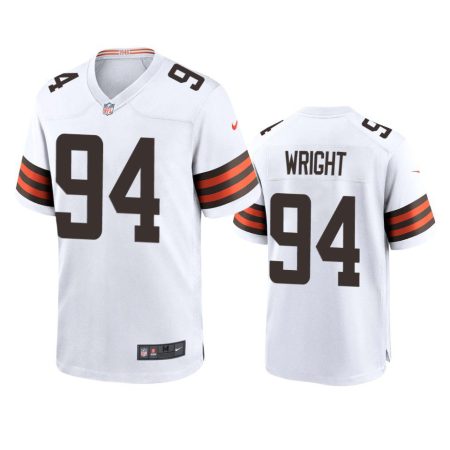 Cleveland Browns Alex Wright White Game Jersey