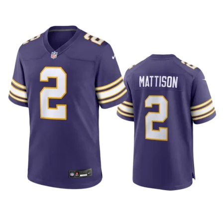 Minnesota Vikings Alexander Mattison Purple Classic Game Jersey