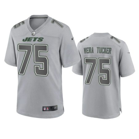 New York Jets Alijah Vera-Tucker Gray Atmosphere Fashion Game Jersey