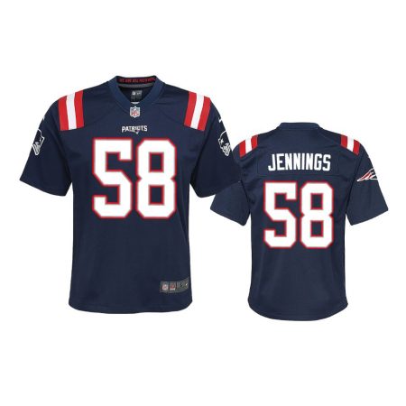 Youth Patriots Anfernee Jennings Navy Game Jersey