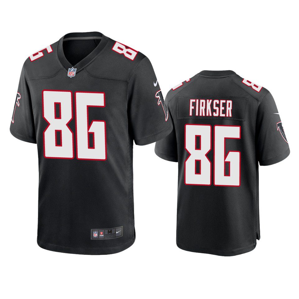 Atlanta Falcons Anthony Firkser Black Throwback Game Jersey 1 anthony firkser falcons black throwback game jersey