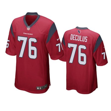 Houston Texans Austin Deculus Red Game Jersey