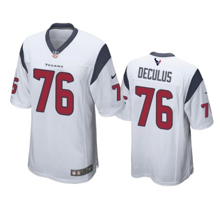 Houston Texans Austin Deculus White Game Jersey