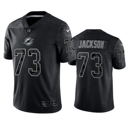 Austin Jackson Miami Dolphins Black Reflective Limited Jersey