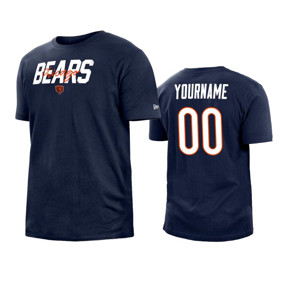 Chicago Bears Custom Navy 2022 NFL Draft T-Shirt 1 bears custom navy 2022 nfl draft t shirt