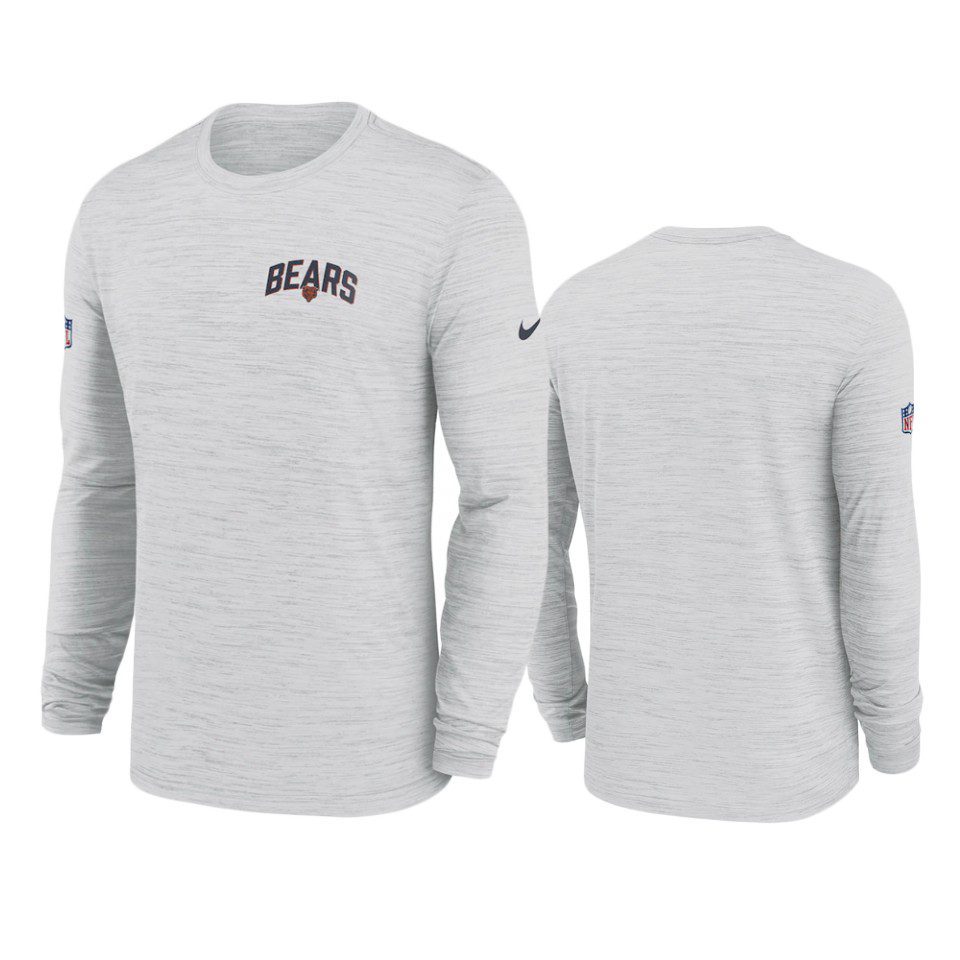 Chicago Bears White Velocity Athletic Stack Long Sleeve T-Shirt 1 bears white velocity athletic stack long sleeve t shirt