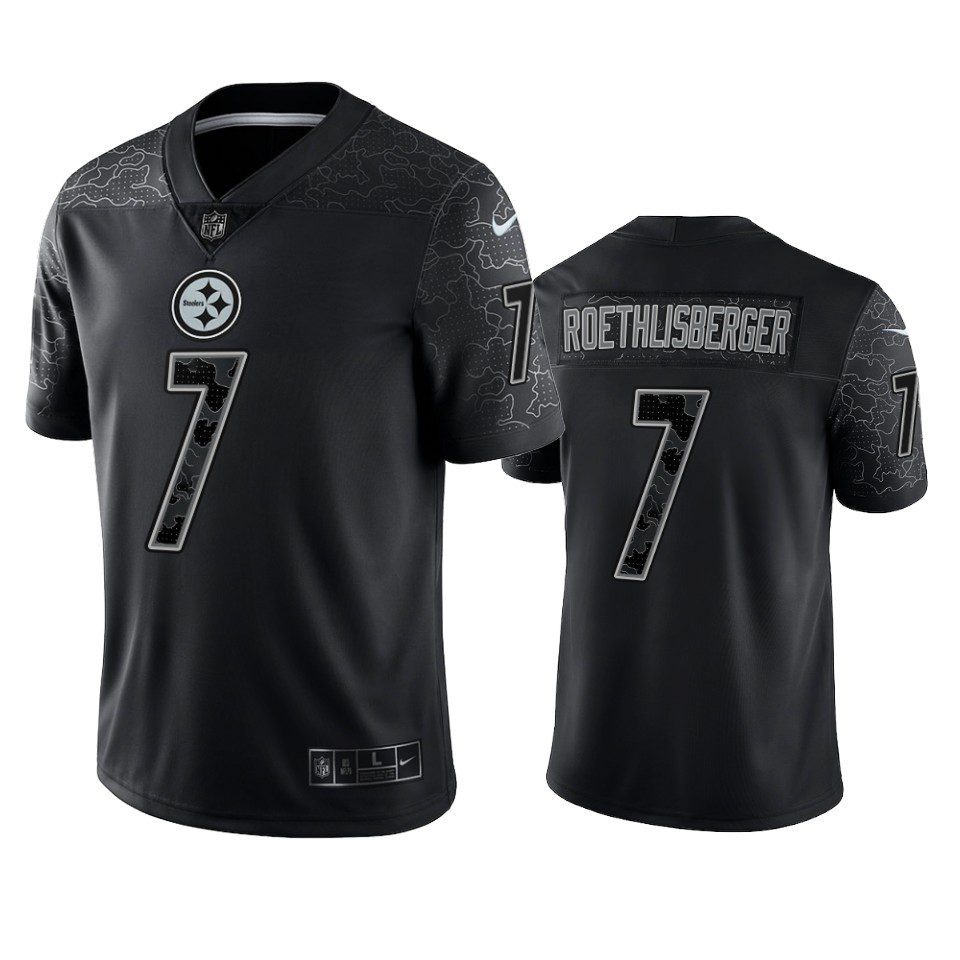 Ben Roethlisberger Pittsburgh Steelers Black Reflective Limited Jersey 1 ben roethlisberger steelers black reflective limited jersey