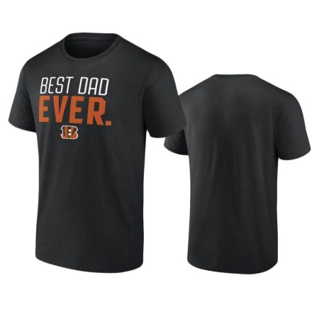 Cincinnati Bengals Black Best Dad Ever T-Shirt