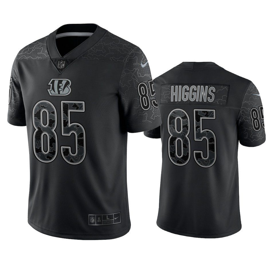 Cincinnati Bengals Tee Higgins Black Reflective Limited Jersey 1 bengals tee higgins black vapor jersey