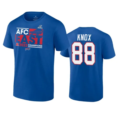 Buffalo Bills Dawson Knox Royal 2023 AFC East Division Champions Conquer T-Shirt