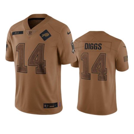Buffalo Bills Stefon Diggs Brown 2023 Salute To Service Limited Jersey