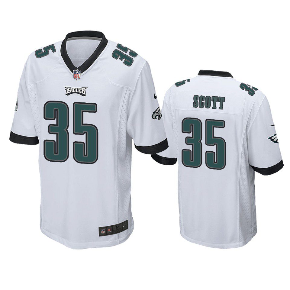 Philadelphia Eagles Boston Scott White Game Jersey 1 boston scott eagles game white jersey