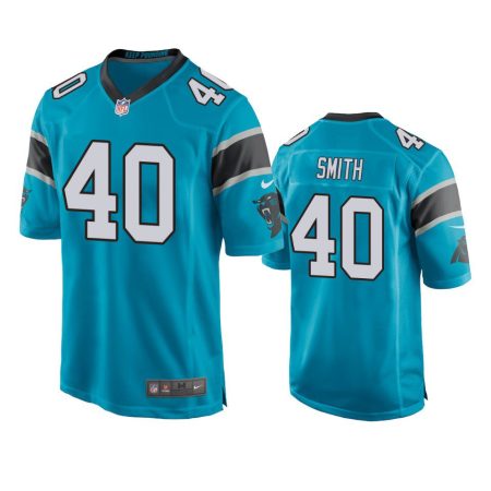 Carolina Panthers Brandon Smith Blue Game Jersey