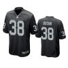 Las Vegas Raiders Brittain Brown Black Game Jersey 2 brittain brown raiders black game jersey