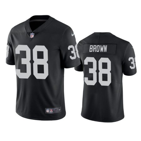 Brittain Brown Las Vegas Raiders Black Vapor Limited Jersey