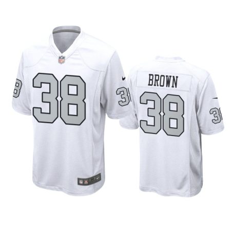Las Vegas Raiders Brittain Brown White Alternate Game Jersey