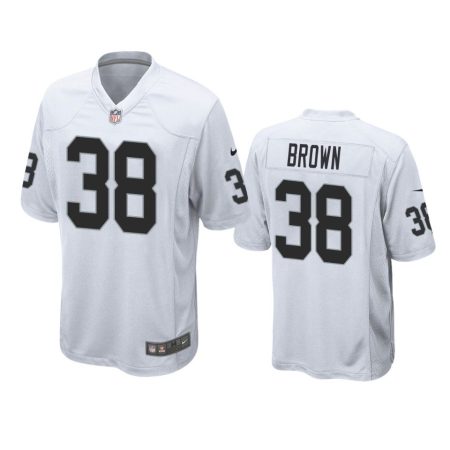 Las Vegas Raiders Brittain Brown White Game Jersey