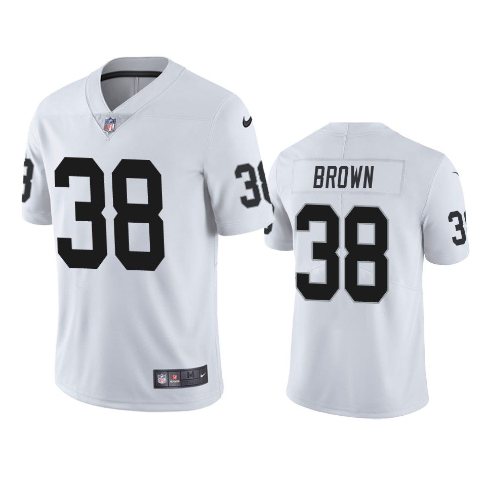 Brittain Brown Las Vegas Raiders White Vapor Limited Jersey 1 brittain brown raiders white vapor jersey