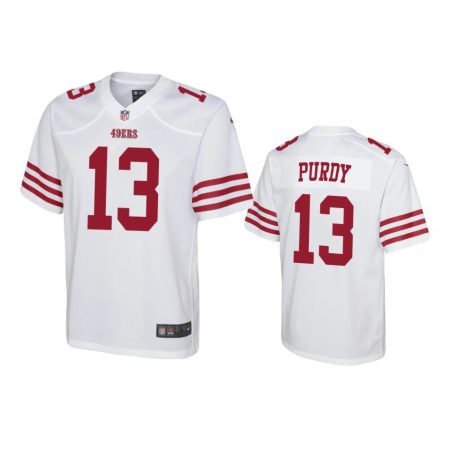 Youth 49ers Brock Purdy White Game Jersey