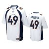 Alex Singleton Denver Broncos White Game Jersey 3 broncos alex singleton game white jersey