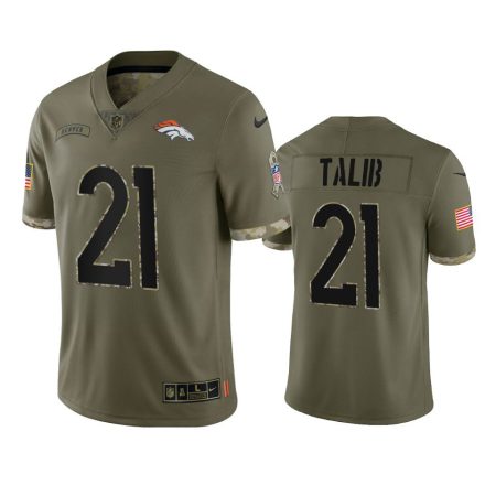 Denver Broncos Aqib Talib Olive 2022 Salute To Service Limited Jersey