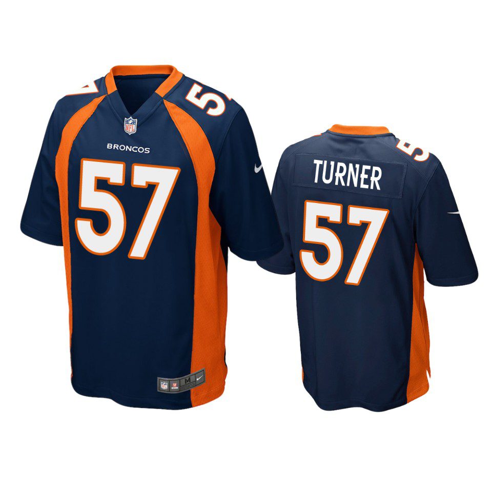 Billy Turner Denver Broncos Navy Game Jersey 1 broncos billy turner game navy jersey