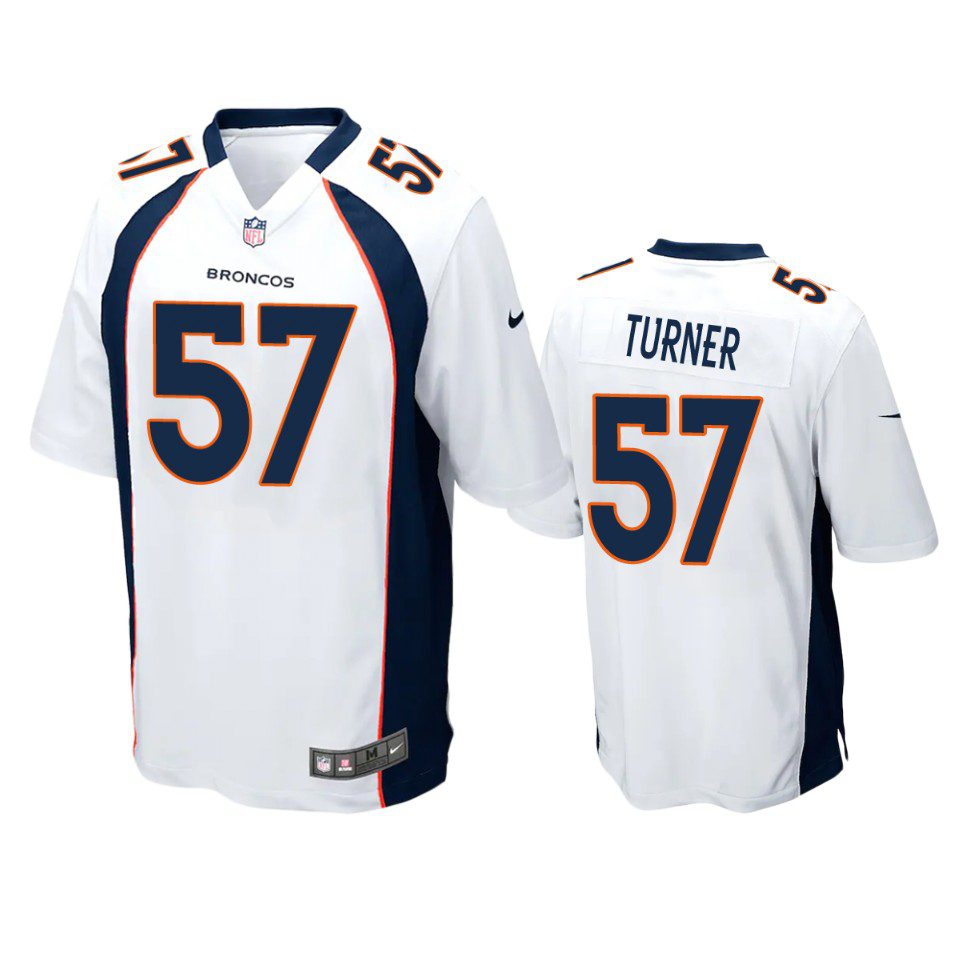 Billy Turner Denver Broncos White Game Jersey 1 broncos billy turner game white jersey