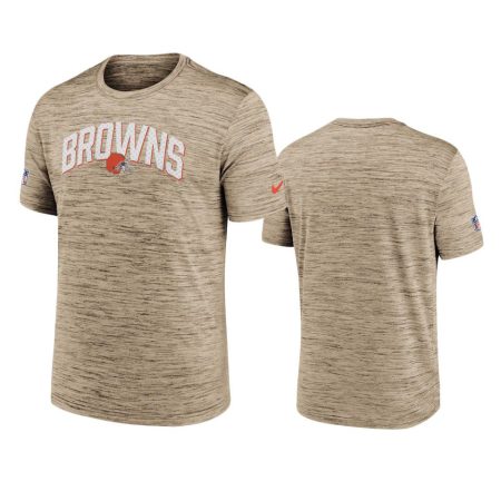 Cleveland Browns Brown Velocity Athletic Stack Performance T-Shirt