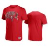 buccaneers red staple logo lockup t shirt