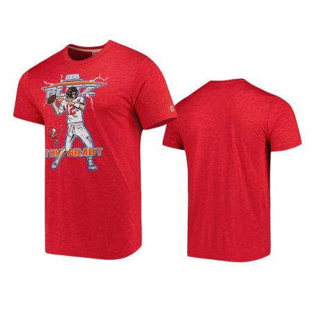 Tampa Bay Buccaneers Tom Brady Red NFL Blitz Homage T-Shirt