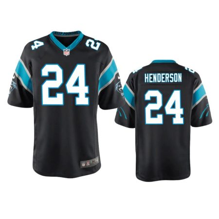 Youth Panthers C.J. Henderson Black Game Jersey