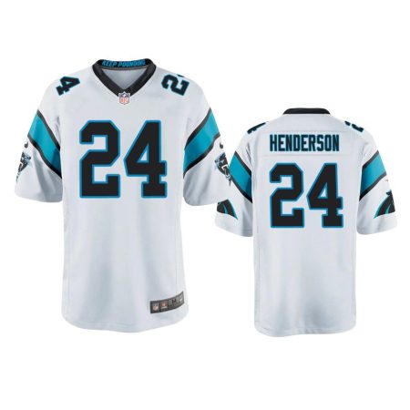 Youth Panthers C.J. Henderson White Game Jersey