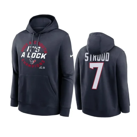 C.J. Stroud Houston Texans Navy 2023 AFC South Division Champions Locker Room Trophy Collection Hoodie